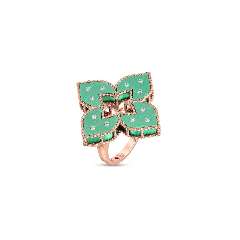 vintage-inspired moonstone necklace Roberto Coin Venetian Princess Green Titanium Ring