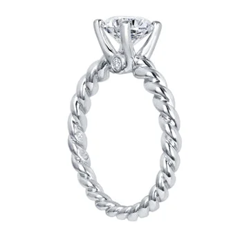 celestial star ring gold Rope Design Engagement Ring