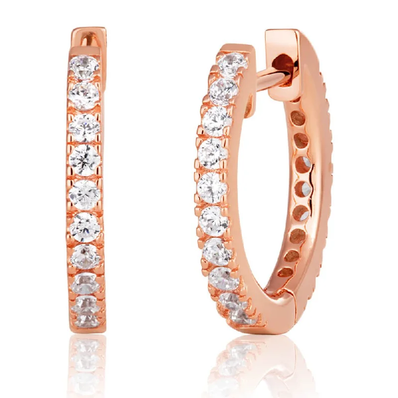 gold choker necklace simple Rose Gold Plated Sterling Silver Cubic Zirconia 16mm Hoop Earrings gold choker necklace simple Rose Gold Plated Sterling Silver Cubic Zirconia 16mm Hoop Earrings