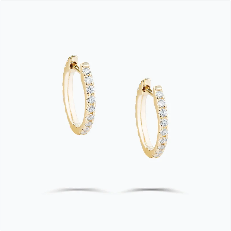 dainty sapphire gemstone bracelet Single Line 18K Gold Hoops w. Diamonds