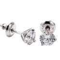 real turquoise drop earrings Round 1 Ct Martini 3 Prong Cubic Zirconia CZ Earrings
