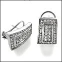 sapphire and diamond eternity ring Round Stone 1.5 Clip Cubic Zirconia CZ Earrings