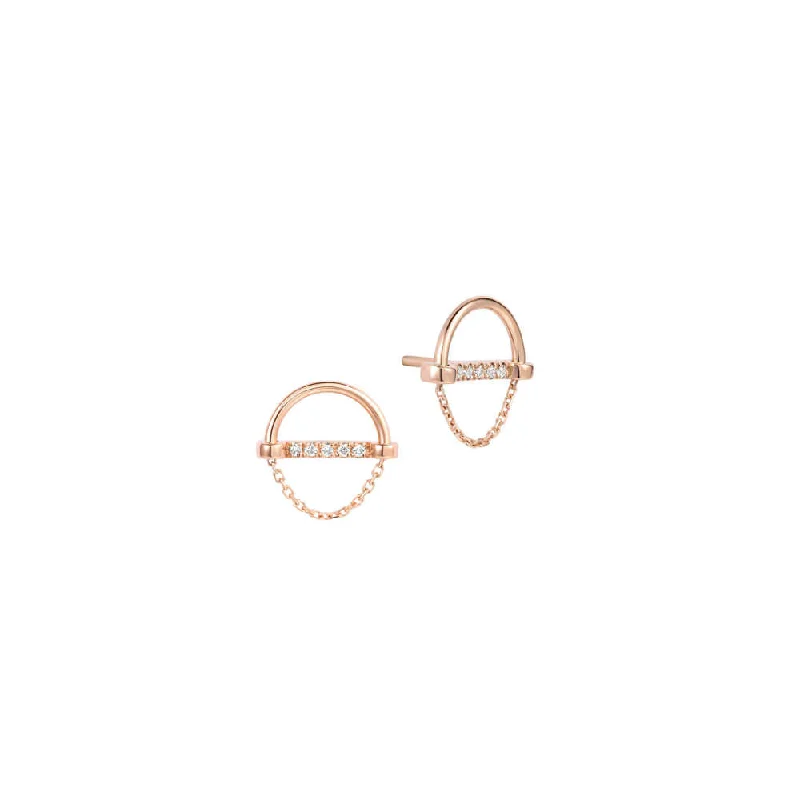 adjustable infinity charm bracelet ICON FINE 18K Rosegold Studs w. Diamond