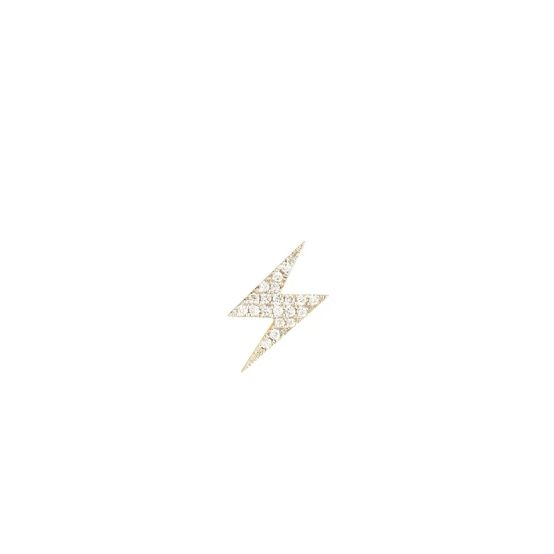 dainty gold anchor bracelet Modern Words Fine Lightning 18K Gold Stud w. Diamond