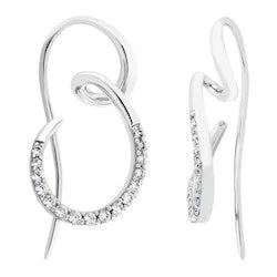 bohemian anklet with shells Silver Elegance-CZ Sterling Silver Earrings