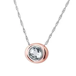 handcrafted silver cross pendant Silver Elegance Rose Plated W/ Topaz Necklace and Earrings