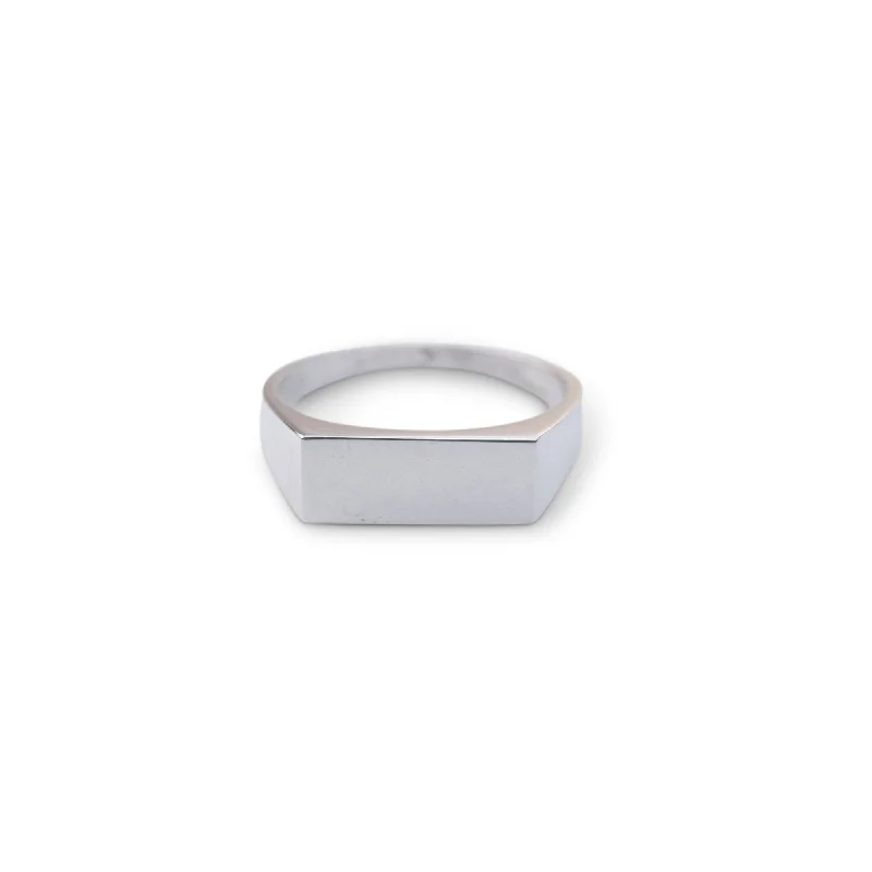 adjustable infinity charm bracelet Silver Rectangle Signet