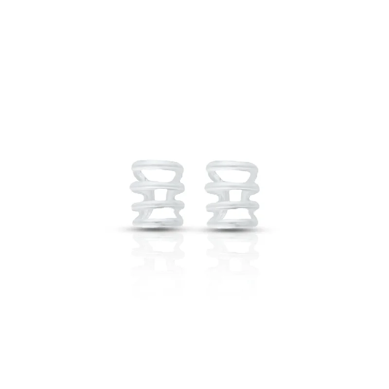 classic gemstone stud earrings Silver Spring Design Earrings for Girls
