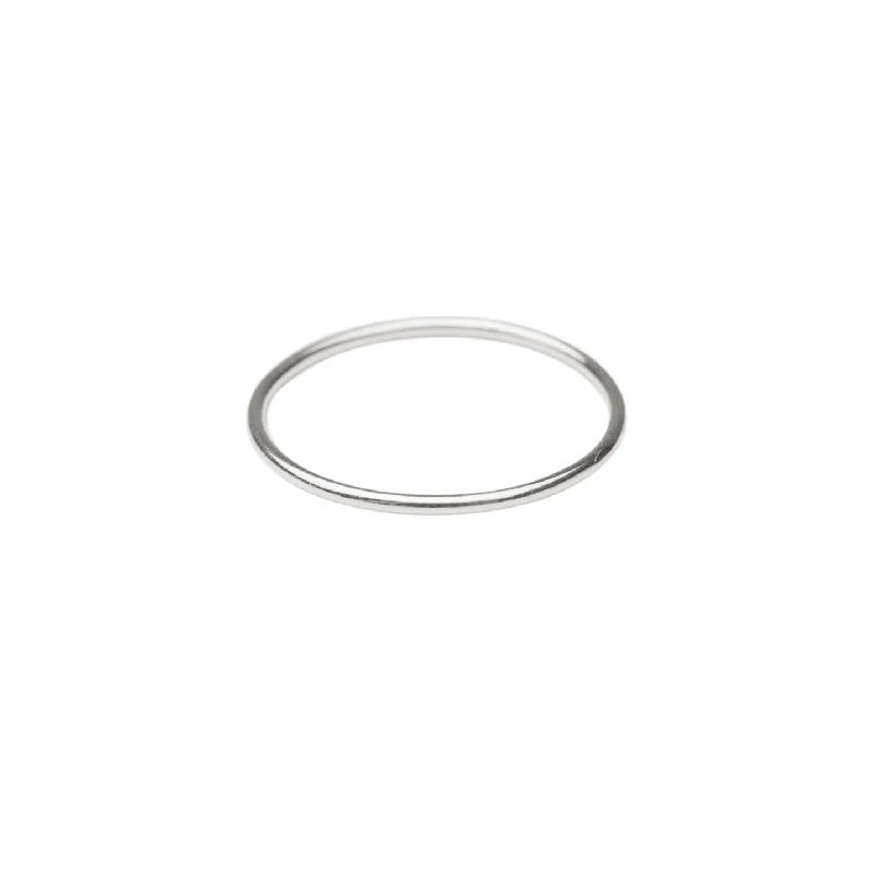 adjustable rope bracelet handmade Silver Stackable Ring