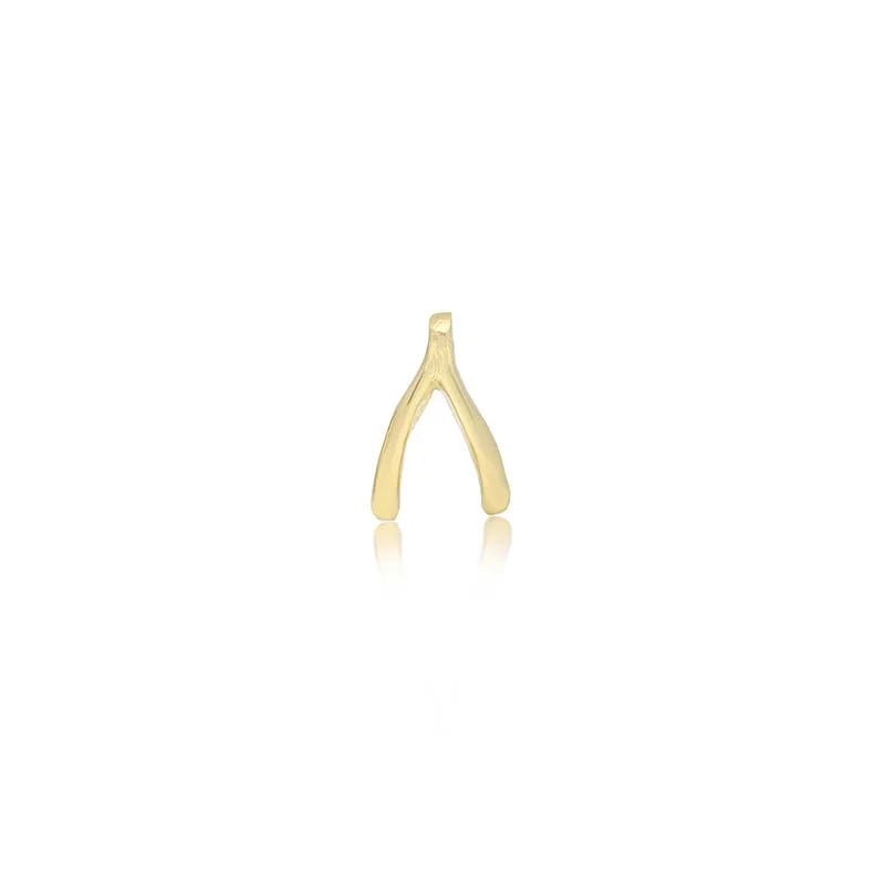 infinity heart necklace personalized Single Mini Wishbone Stud