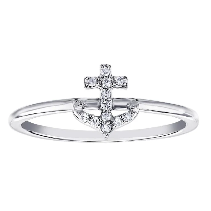 black diamond stud earrings Small Diamond Anchor Ring