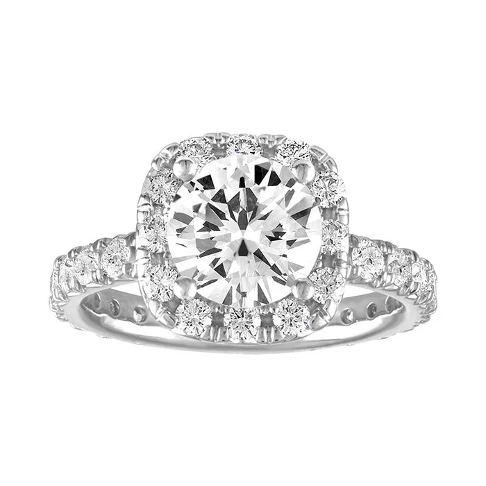 celestial constellation necklace silver Split Prong Double Halo Engagement Ring