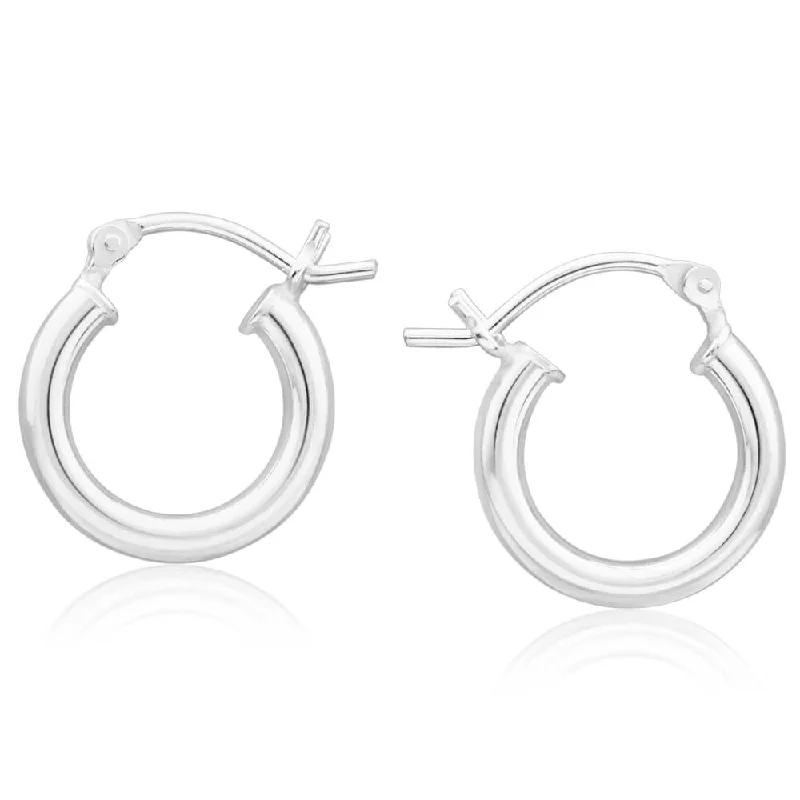 celestial zodiac sign necklace Sterling Silver 16mm Plain Hoop Earrings