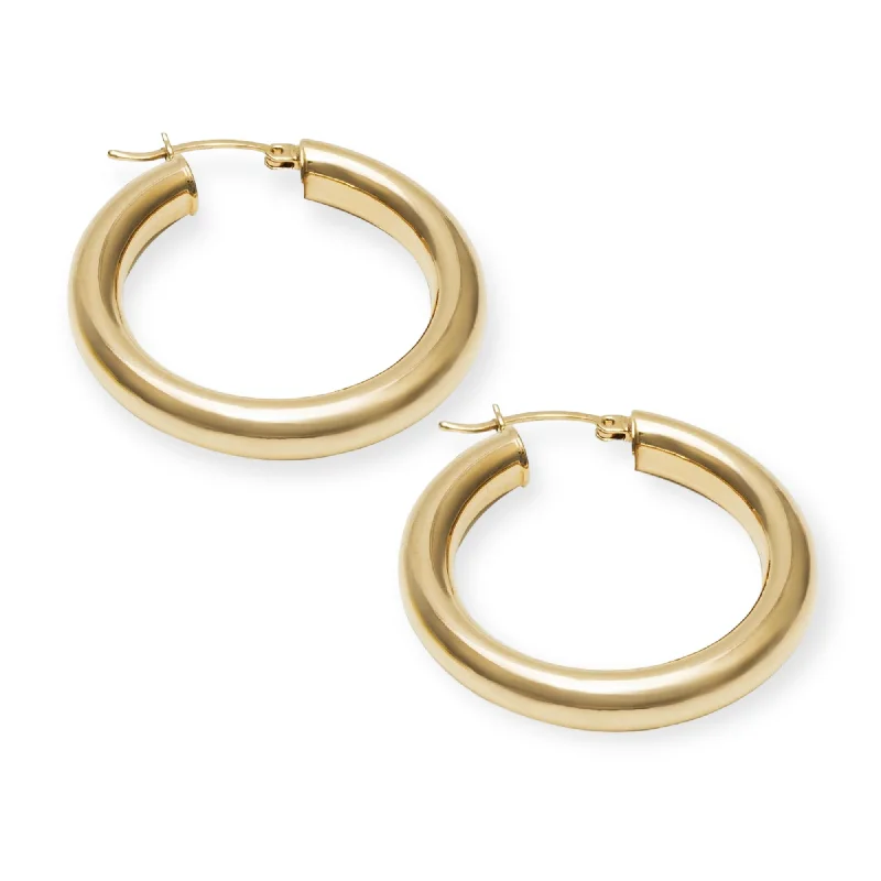adjustable infinity charm bracelet 1" Classiqué Hoops, 18K Gold Plated Sterling Silver