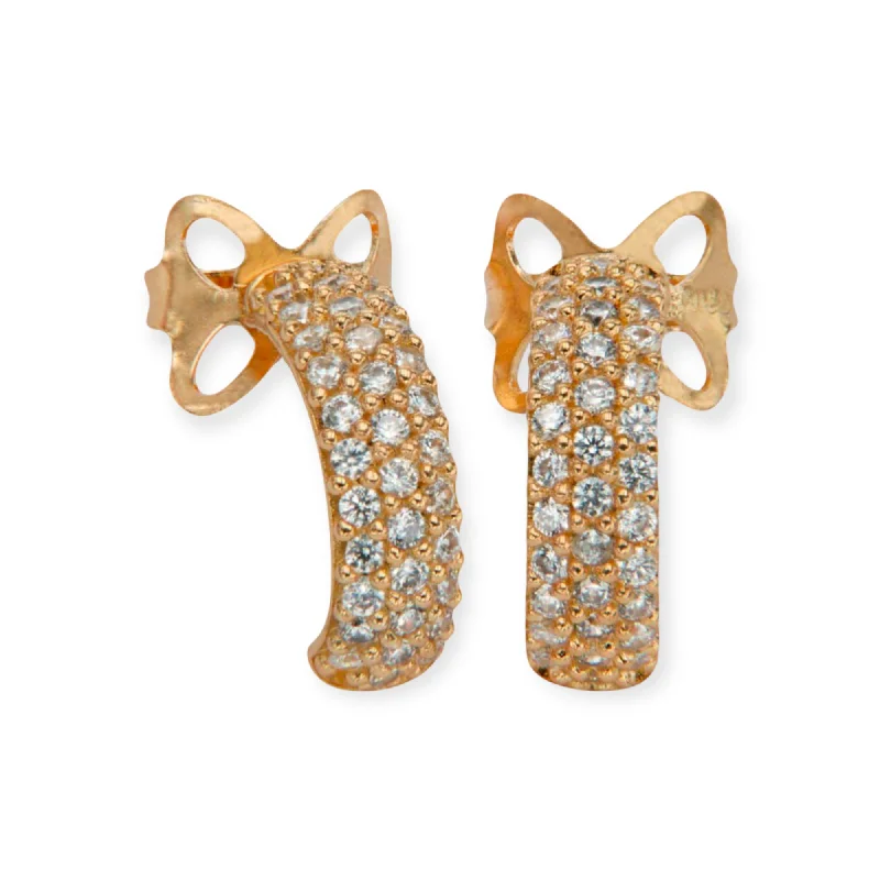 unique silver branch ring Adriana 18K Gold Plated Sterling Silver Hoops, Brilliant White