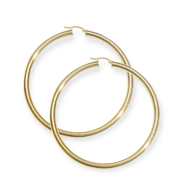 celestial moon and star bracelet 3" Classiqué Hoops, 18K Gold Plated Sterling Silver
