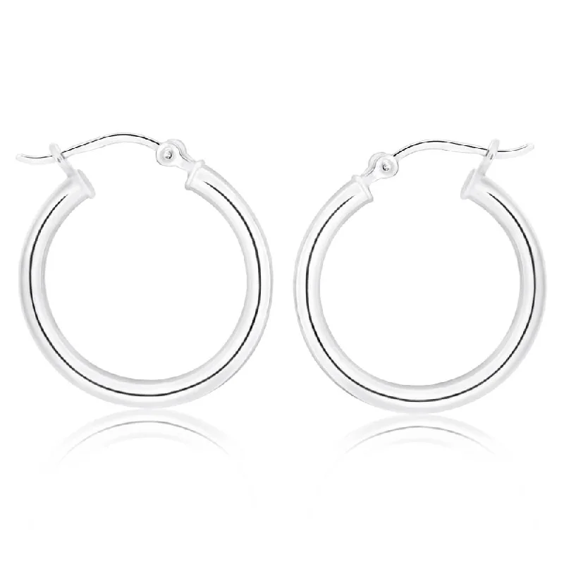 gothic skull ring for men Sterling Silver 19mm Plain Hoop Earrings