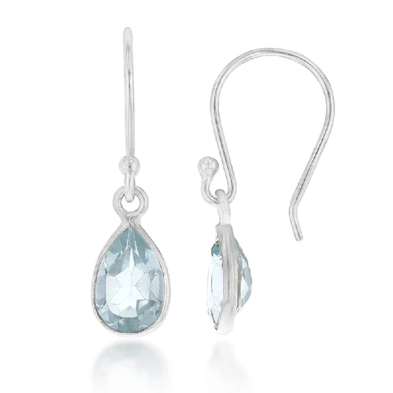 celestial sunburst necklace gold Sterling Silver 7x5mm Sky Blue Topaz Hook Drop Earrings celestial sunburst necklace gold Sterling Silver 7x5mm Sky Blue Topaz Hook Drop Earrings