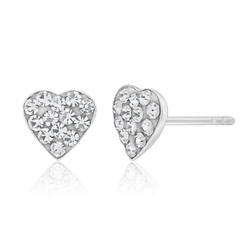 minimalist pearl pendant necklace Sterling Silver Crystal White Heart Stud Earrings minimalist pearl pendant necklace Sterling Silver Crystal White Heart Stud Earrings