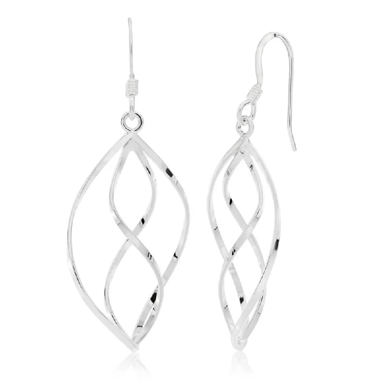 minimalist horseshoe necklace gold Sterling Silver Figure 8 Drop Earrings
