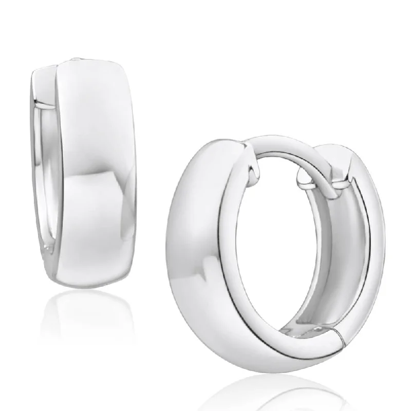 simple turquoise stud earrings Sterling Silver Huggie Hoop Earrings