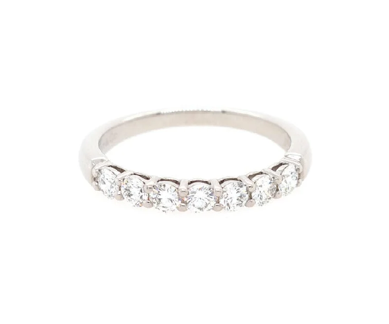 white gold infinity ring Tiffany & Co. 0.56ctw Round Diamond Wedding Band Ring in Platinum W/Box