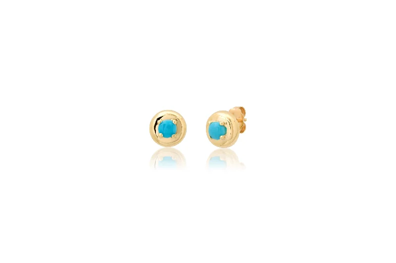 handmade braided anklet Turquoise Cloud Stud Earrings