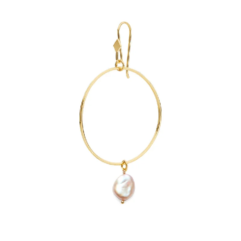 classic silver pearl earrings Brizo Gold Plated Earring w. Pearls