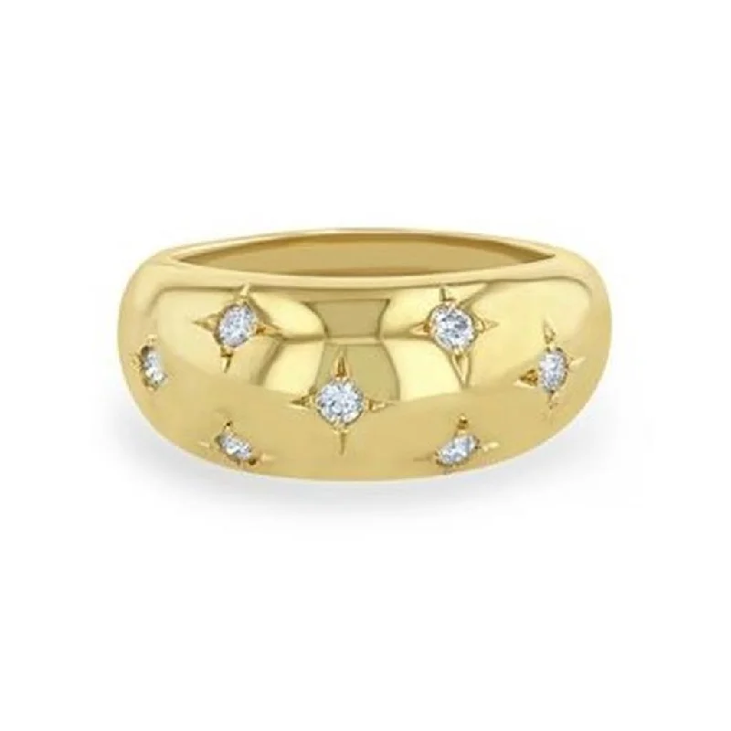 modern baguette diamond ring Zoe Chicco 14K Scattered Star Set Diamonds Medium Aura Ring modern baguette diamond ring Zoe Chicco 14K Scattered Star Set Diamonds Medium Aura Ring