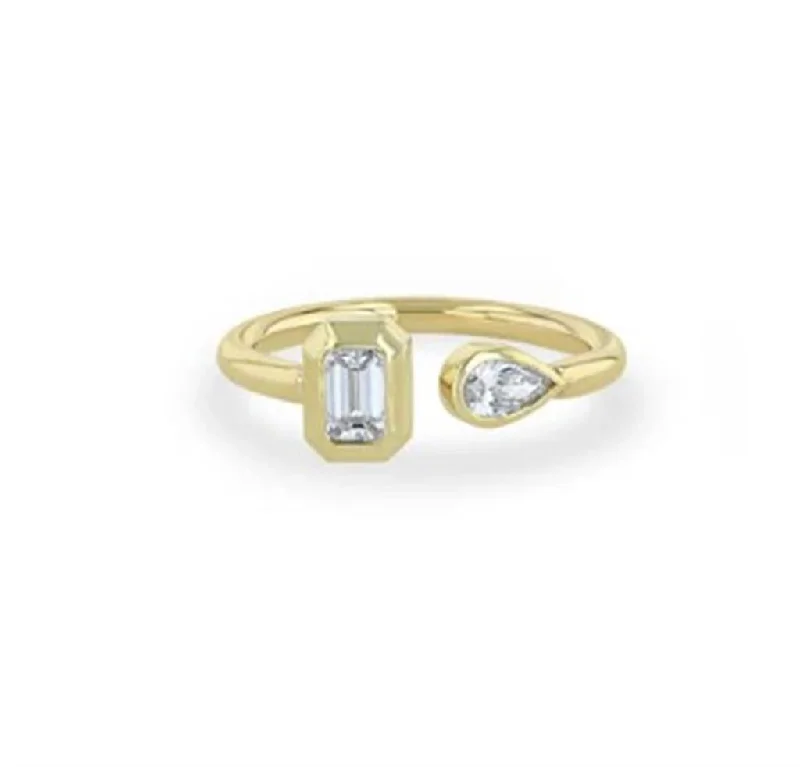 minimalist gold square earrings Zoe Chicco 14k Yellow Gold Bezel-Set Pear & Emerald Cut Diamond Open Ring minimalist gold square earrings Zoe Chicco 14k Yellow Gold Bezel-Set Pear & Emerald Cut Diamond Open Ring