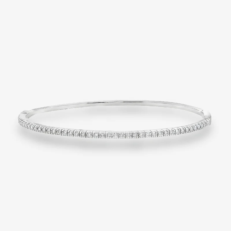 unique diamond eternity band 0.55CT Halfway Diamond 2MM Bangle Bracelet