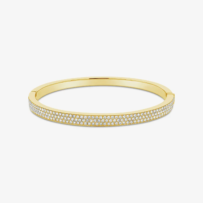 silver Celtic knot necklace Halfway Three Row Pave Diamond Bangle Bracelet