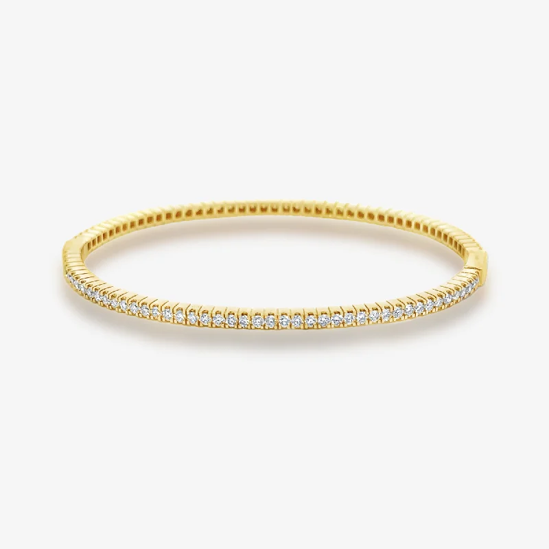 minimalist gold bracelet thin 1.70CT Diamond Eternity Bangle Bracelet