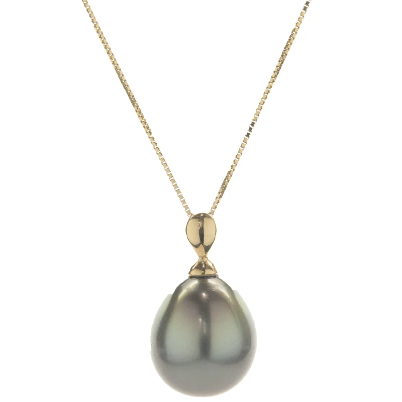 statement silver feather earrings 14 Karat Yellow Gold Tahitian Pearl Necklace