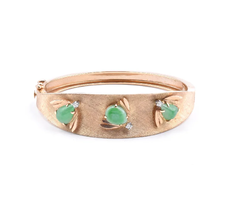 delicate gold band ring 14 Karat Yellow Gold Vintage Jade Bee and Diamond Bangle Bracelet delicate gold band ring 14 Karat Yellow Gold Vintage Jade Bee and Diamond Bangle Bracelet