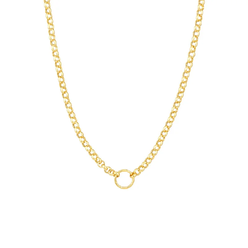gold heart-shaped pendant necklace 14k Charm-Ready Adjustable Necklace