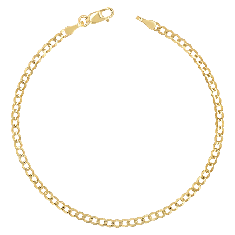 boho macrame bead anklet 14K Diamond Cut Cuban Link Chain Bracelet