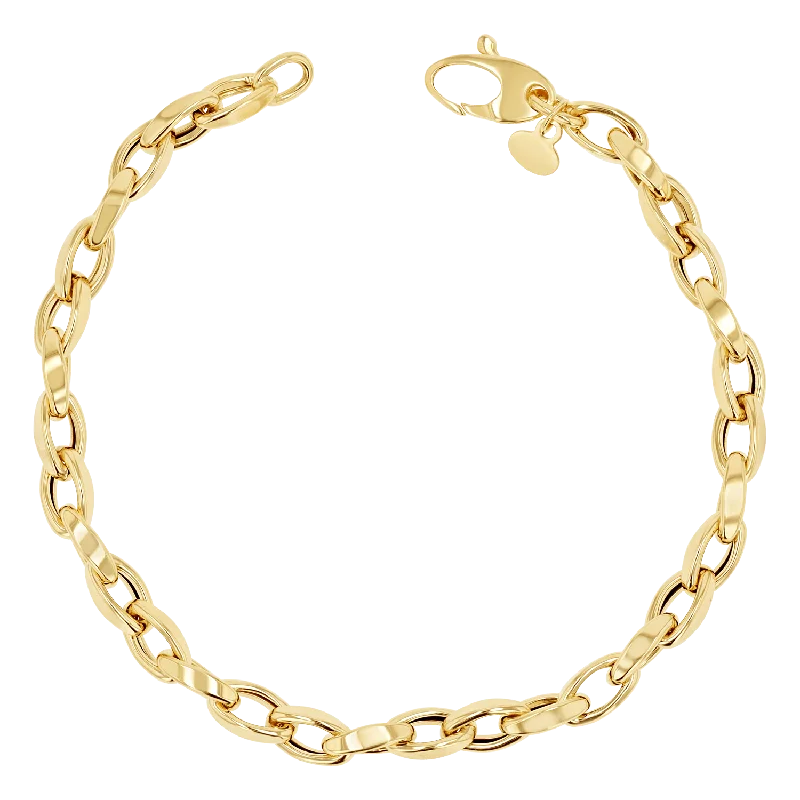 geometric diamond earrings gold Celine Twist Link Bracelet
