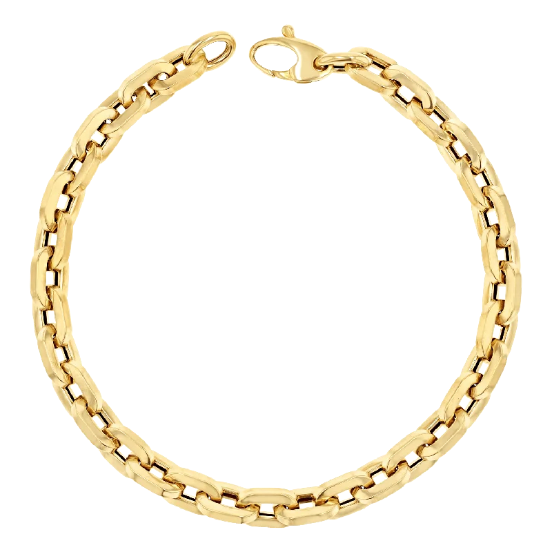 personalized gold bar necklace Chunky Box Chain Bracelet