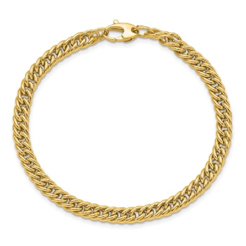 wedding band with diamonds 14k Gold Curb Link Bracelet