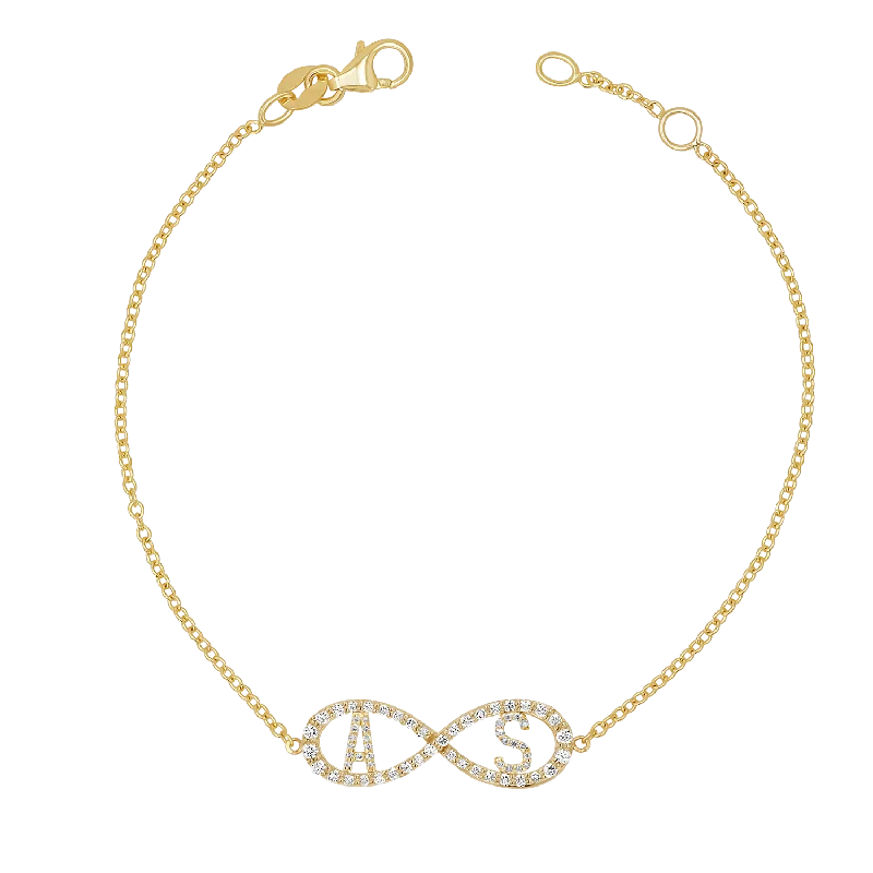 large vintage statement necklace Diamond Infinity Letter Bracelet