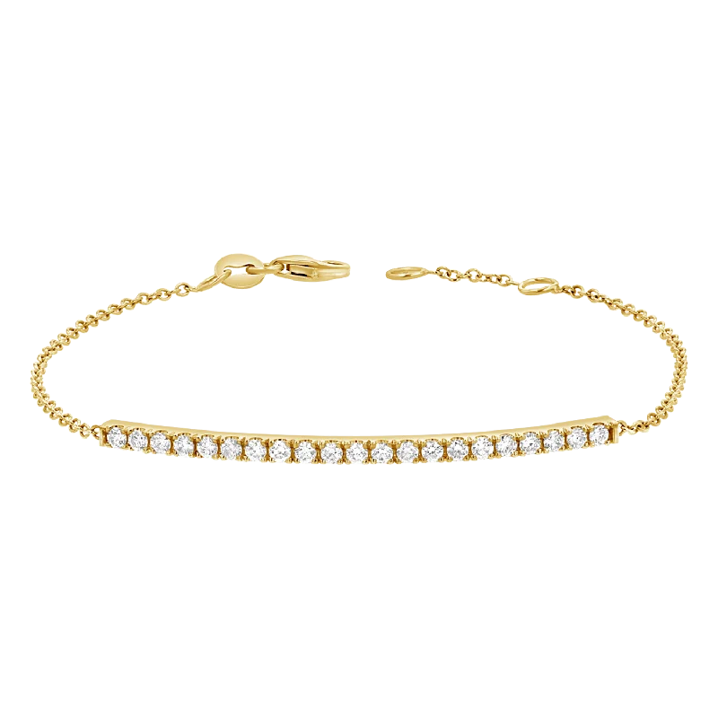 boho beaded statement necklace Diamond Pave Bar Bracelet
