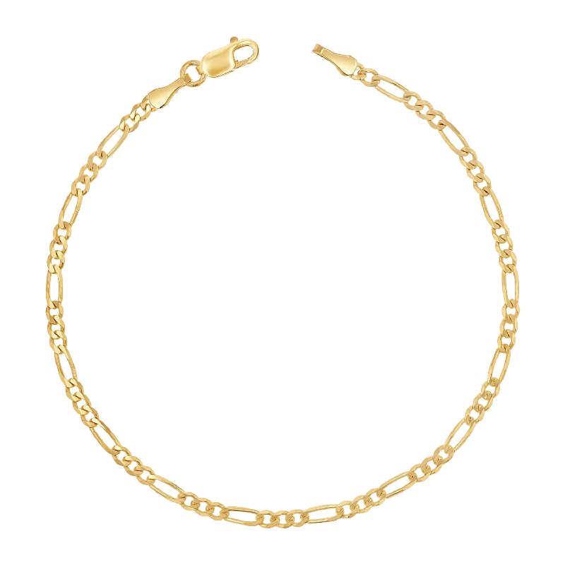 handmade wire-wrapped gemstone ring Figaro Chain Bracelet