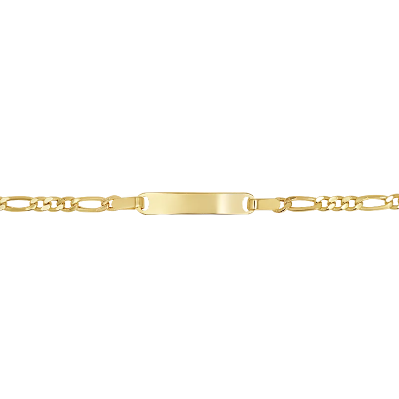 personalized couples necklace gold Figaro ID Bracelet
