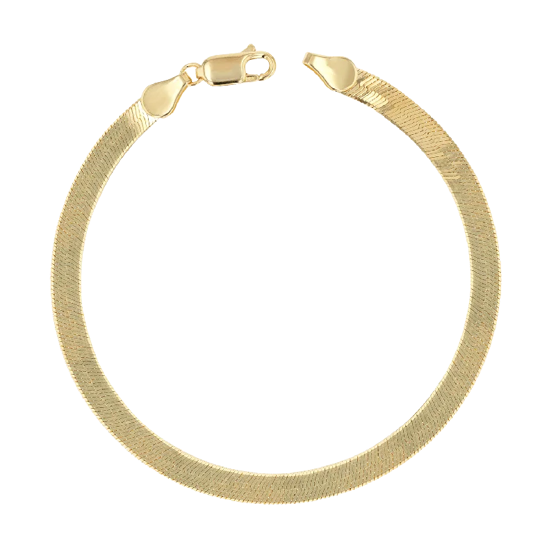 celestial orbit ring set 14K Gold Grand Herringbone Bracelet 5mm