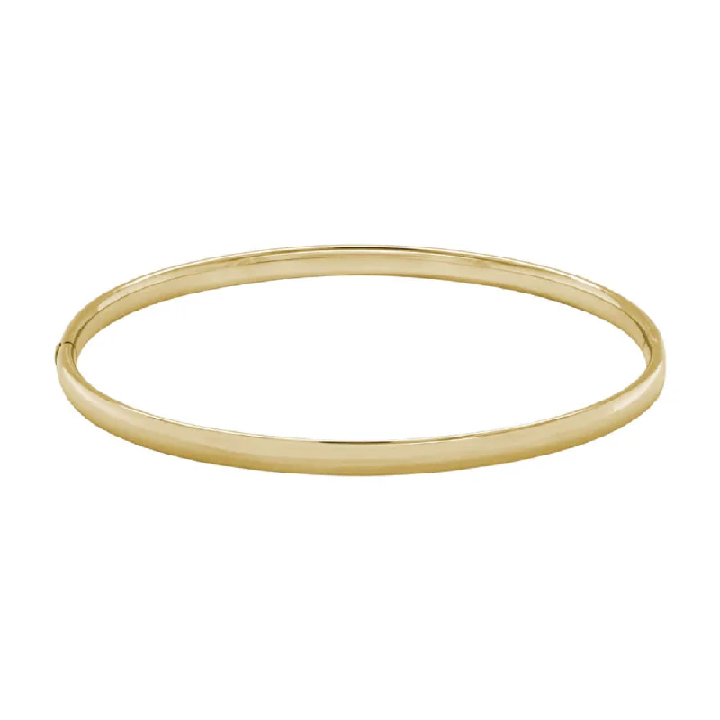 vintage-inspired gold locket 14k Gold Hinged Bangle Bracelet