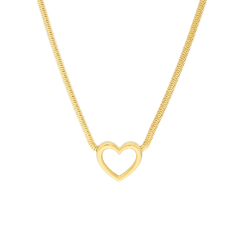 genuine ruby ring women 14k Gold Open Heart Pendant Necklace