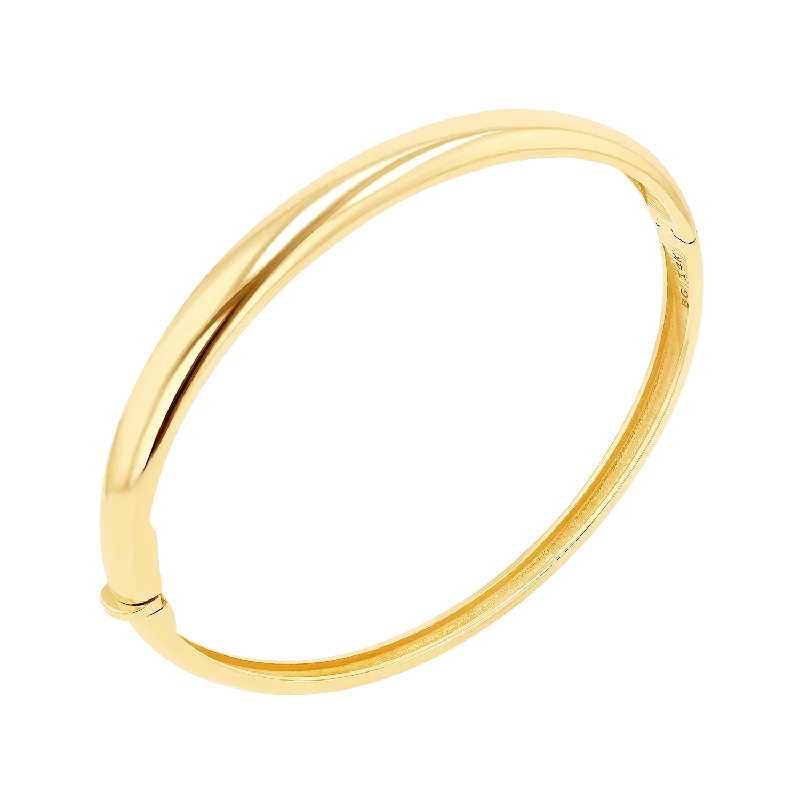 simple crystal pendant necklace Thick Dome Bangle