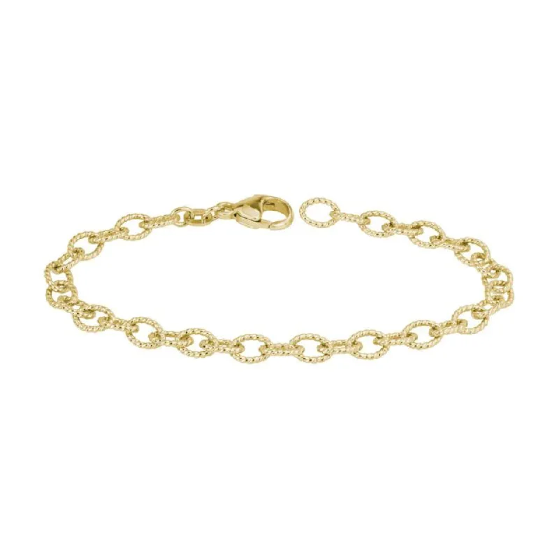 custom nameplate bracelet silver 14k Gold Twist Link Bracelet