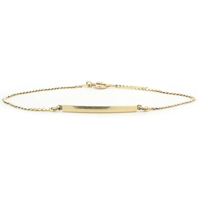 handcrafted gemstone drop earrings 14k Yellow Gold ID Bracelet
